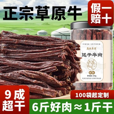 牛肉干风干牛肉内蒙古牛肉干拿货手撕牛肉罐装零食厂家批发代发